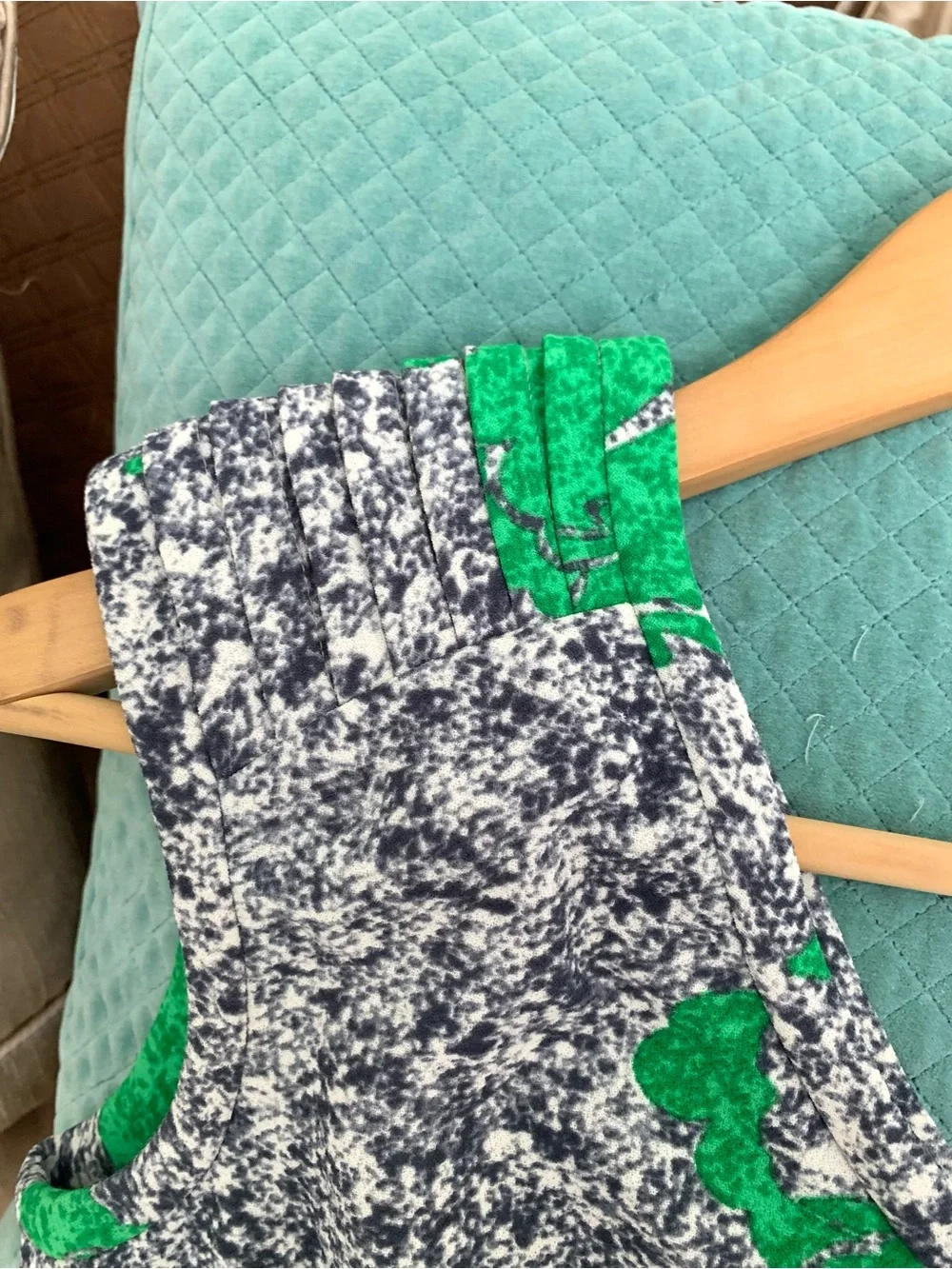 Yoana Baraschi Green Floral Midi Sheath Dress